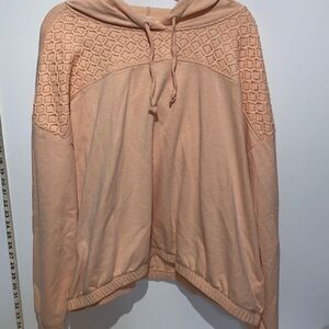 LC Lauren Conrad Women's Pink Lace Sweatshirt Hoodie Plus Size XXL